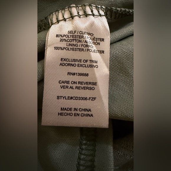 Smocked Ruffle Sleeve Maxi/ midi  Dress in Sage Green NWT by Penelope Rose - Picture 8 of 10